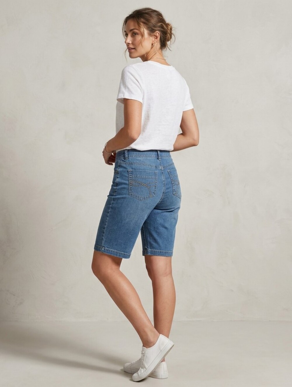 Kim Rogers Medium Blue Denim Bermuda Shorts